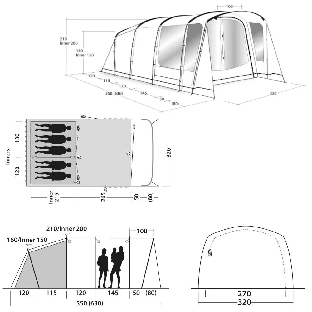 Familienzelt Outwell Greenwood 5 – Bild 2