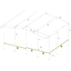 Vorzelt Verandastange Brand Schellenstab, Alu 25x1 Mm, 120-200 Cm