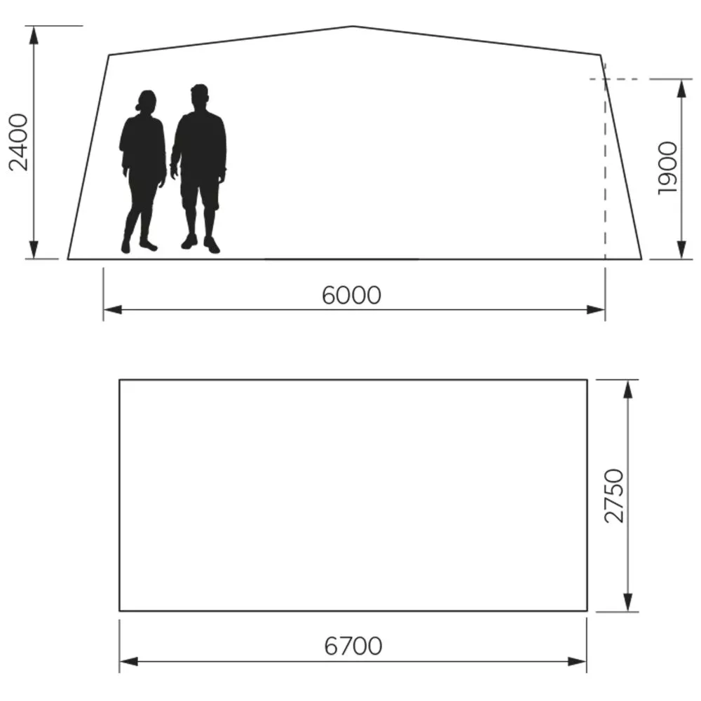 Wohnwagenvorzelt Dometic Residence AIR All-Season | Grösse 17 | 1.050 - 1.075 – Bild 2