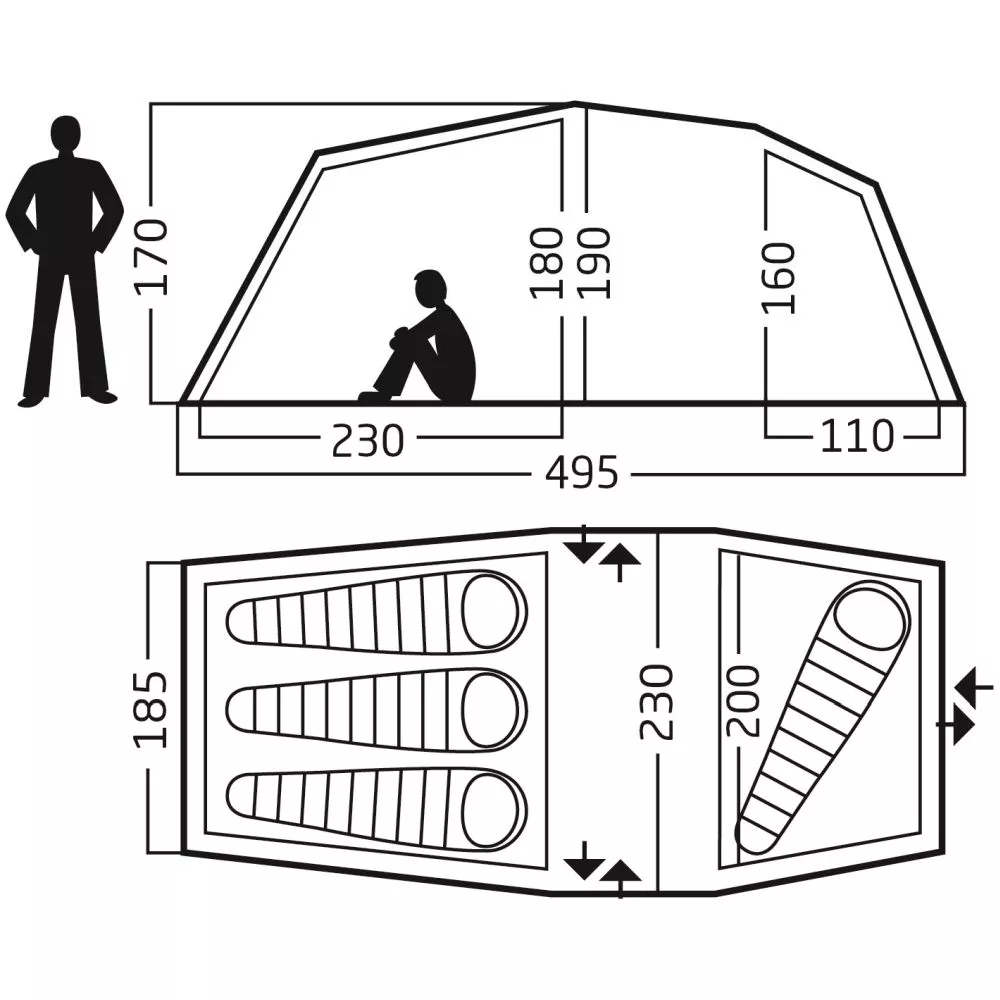 Tunnelzelt Nordisk Reisa 4 PU – Bild 2